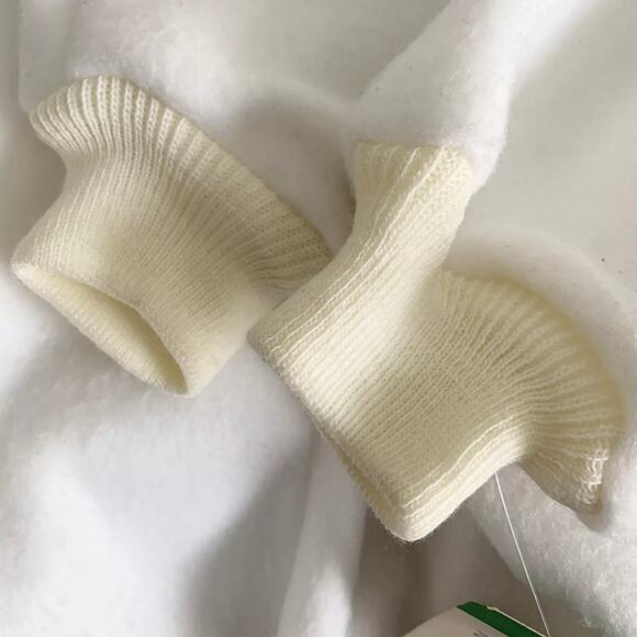 Vtg Pinch Scotch Fleece Pullover Large White Deadstock Jacket Made In USA MVP - Picture 8 of 8